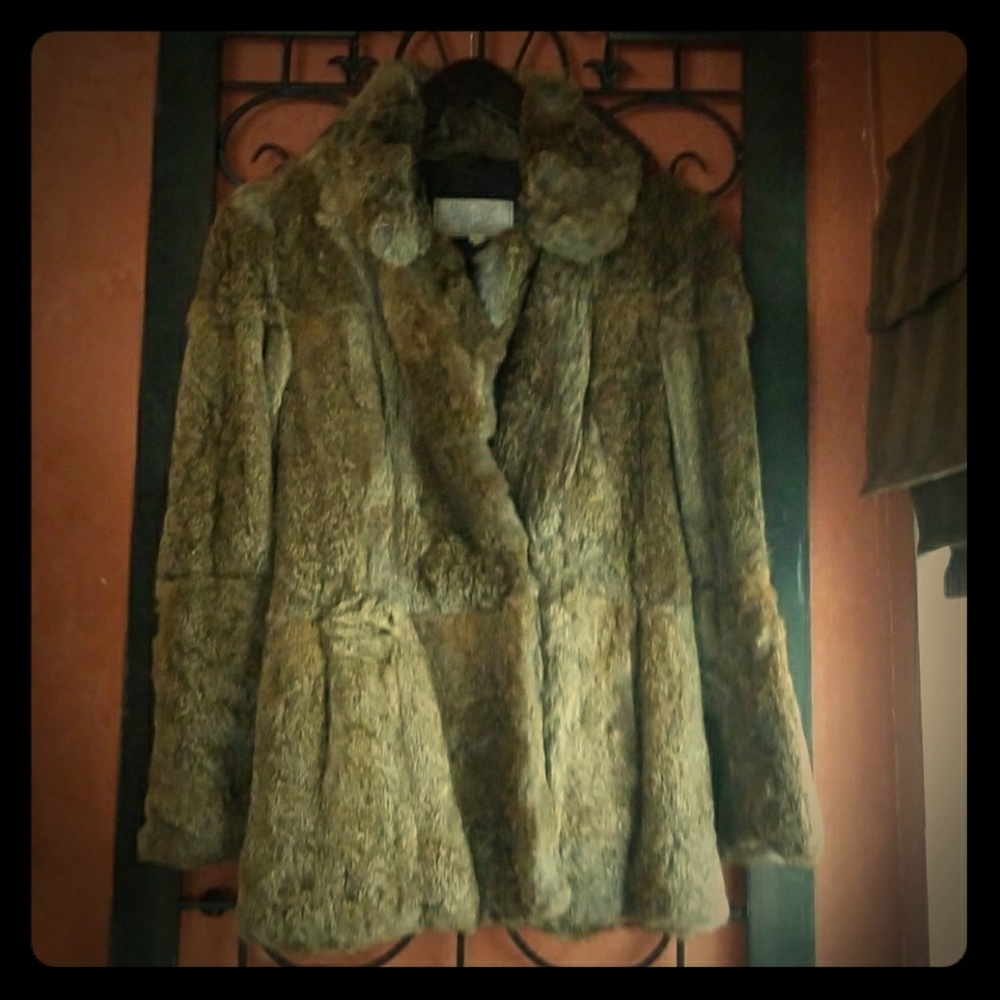 Authentic Vintage Rabbit Fur Coat